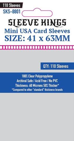 Sleeve Kings Tiny Epic Compatible Sleeves (88x125mm) - 110 Pack, 60 Microns